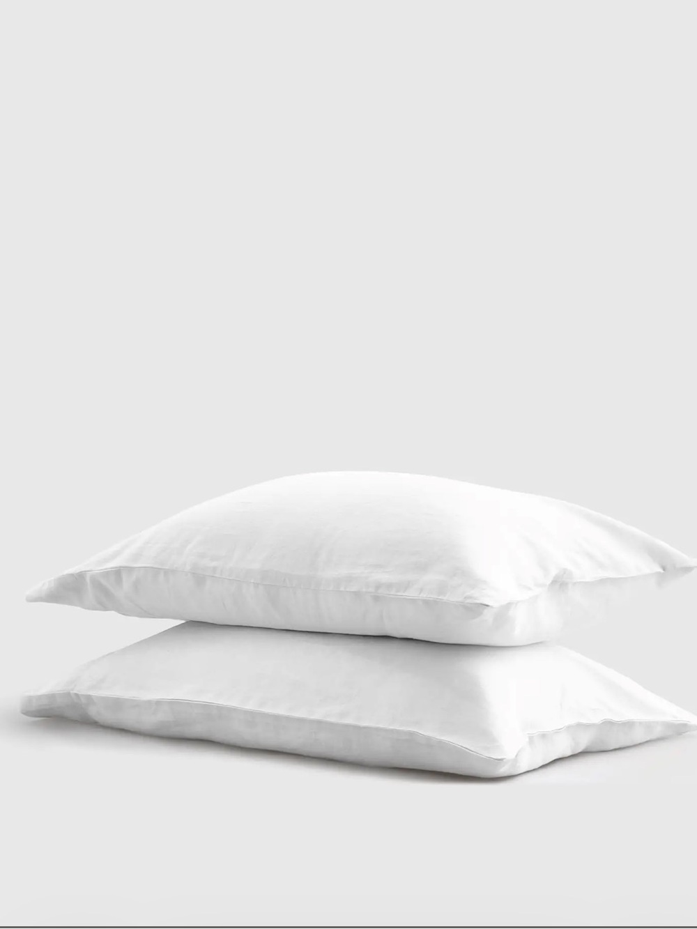 Quince 100% Linen Luxury Pillowcases King Size Bright White NWOT